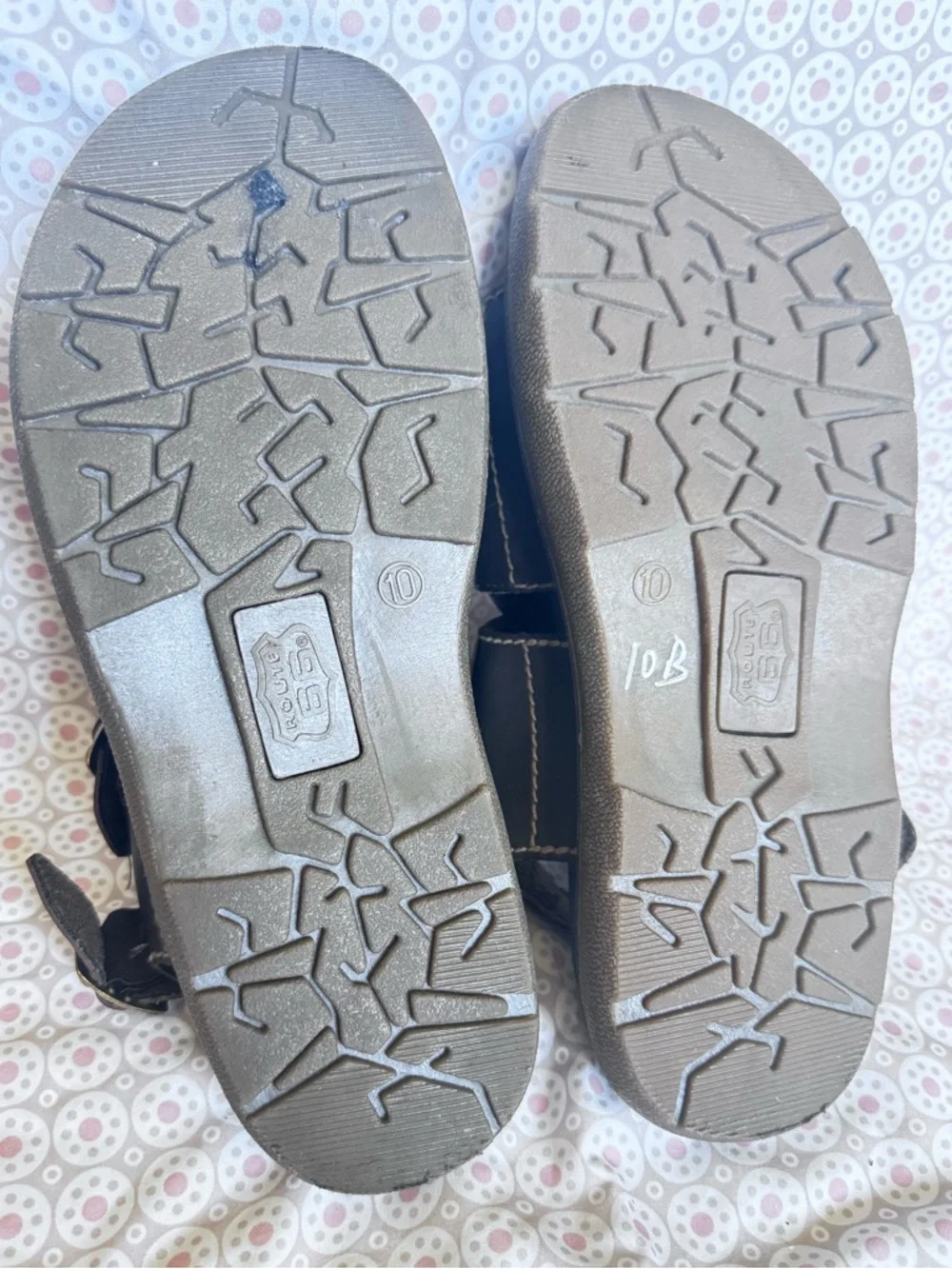 BRAND NEW! Vintage Route 66 Chunky Y2K Brown Leather Sandals - Men’s 10 / W11.5